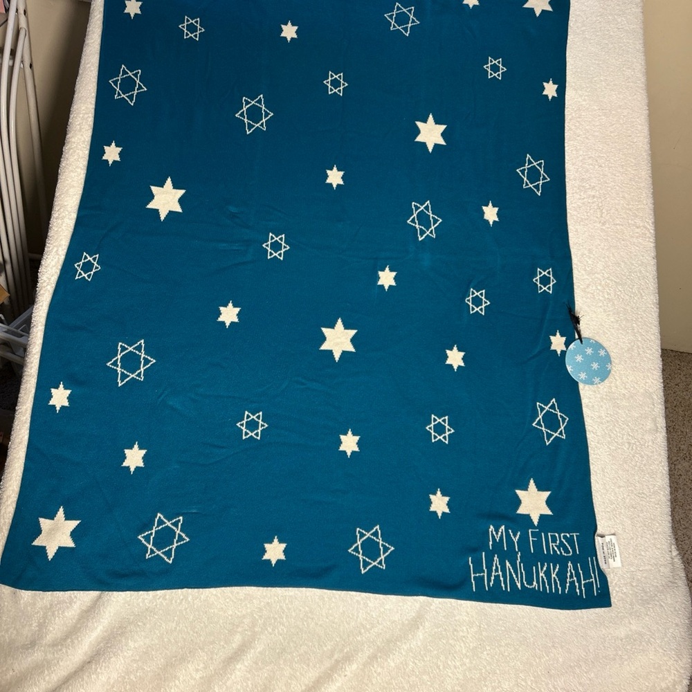 Blue Star Patterned Baby Blanket